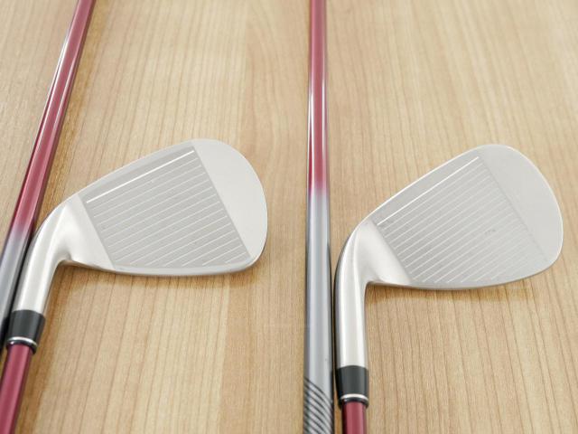 Iron set : PRGR : ชุดเหล็ก PRGR Red Titan Face (รุ่นปี 2018 หน้าเด้ง ตีไกลมาก) มีเหล็ก 7-Pw,Aw,Sw (6 ชิ้น) ก้านกราไฟต์ M-37 Flex R