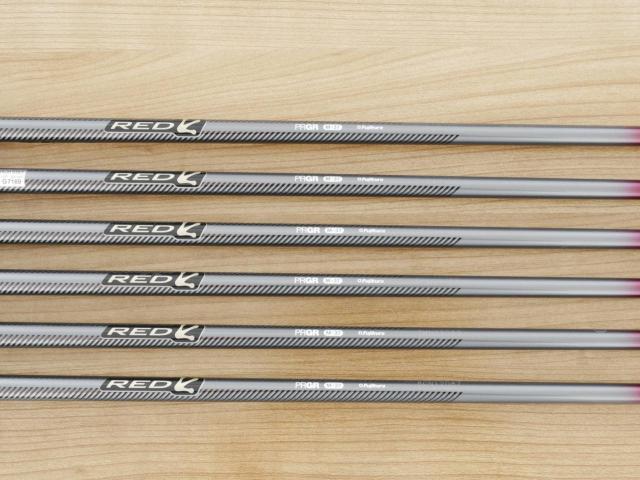 Iron set : PRGR : ชุดเหล็ก PRGR Red Titan Face (รุ่นปี 2018 หน้าเด้ง ตีไกลมาก) มีเหล็ก 7-Pw,Aw,Sw (6 ชิ้น) ก้านกราไฟต์ M-37 Flex R