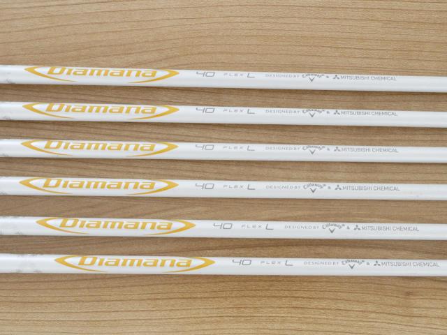 Lady club : All : ชุดเหล็ก Callaway Mavrik MAX (ออกปี 2020 ตีง่าย ไกลมากๆ) มีเหล็ก 7-Pw,Aw,Sw (6 ชิ้น) ก้านกราไฟต์ Mitsubishi Diamana 40 Flex L
