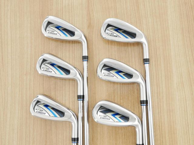 Iron set : XXIO : ชุดเหล็ก XXIO Cross 2 (ออกปี 2021 ตีไกลที่สุดของที่สุดจาก XXIO หน้าเด้งสุดๆ) มีเหล็ก 5-Pw (6 ชิ้น ตีไกลกว่าปกติ 2 เบอร์) ก้านเหล็ก NS Pro 860 DST Flex R