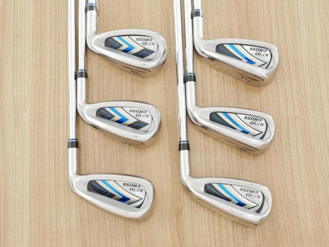 Iron set : XXIO : ชุดเหล็ก XXIO Cross 2 (ออกปี 2021 ตีไกลที่สุดของที่สุดจาก XXIO หน้าเด้งสุดๆ) มีเหล็ก 5-Pw (6 ชิ้น ตีไกลกว่าปกติ 2 เบอร์) ก้านเหล็ก NS Pro 860 DST Flex R