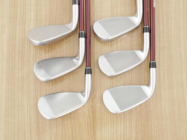 Iron set : PRGR : ชุดเหล็ก PRGR RS Red (รุ่นปี 2020 หน้าเด้ง ตีไกลมาก) มีเหล็ก 6-Pw,Aw (6 ชิ้น) ก้านกราไฟต์ Fujikura Speeder Evolution Flex R