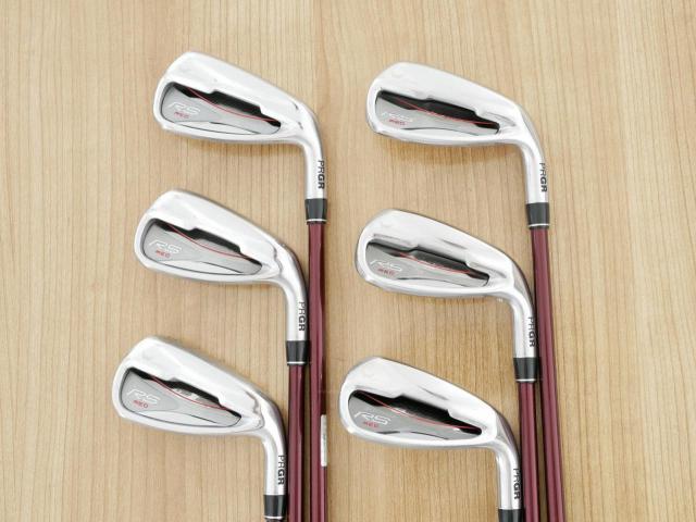 Iron set : PRGR : ชุดเหล็ก PRGR RS Red (รุ่นปี 2020 หน้าเด้ง ตีไกลมาก) มีเหล็ก 6-Pw,Aw (6 ชิ้น) ก้านกราไฟต์ Fujikura Speeder Evolution Flex R