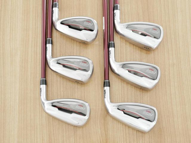 Iron set : PRGR : ชุดเหล็ก PRGR RS Red (รุ่นปี 2020 หน้าเด้ง ตีไกลมาก) มีเหล็ก 6-Pw,Aw (6 ชิ้น) ก้านกราไฟต์ Fujikura Speeder Evolution Flex R