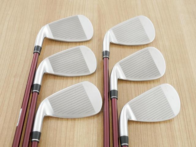 Iron set : PRGR : ชุดเหล็ก PRGR RS Red (รุ่นปี 2020 หน้าเด้ง ตีไกลมาก) มีเหล็ก 6-Pw,Aw (6 ชิ้น) ก้านกราไฟต์ Fujikura Speeder Evolution Flex R