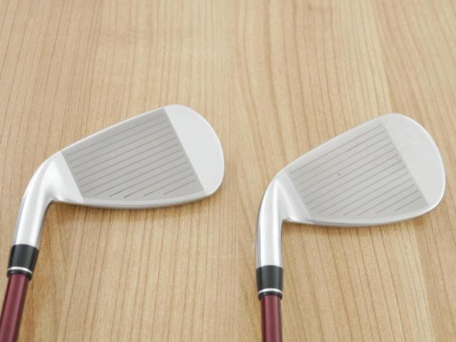 Iron set : PRGR : ชุดเหล็ก PRGR RS Red (รุ่นปี 2020 หน้าเด้ง ตีไกลมาก) มีเหล็ก 6-Pw,Aw (6 ชิ้น) ก้านกราไฟต์ Fujikura Speeder Evolution Flex R