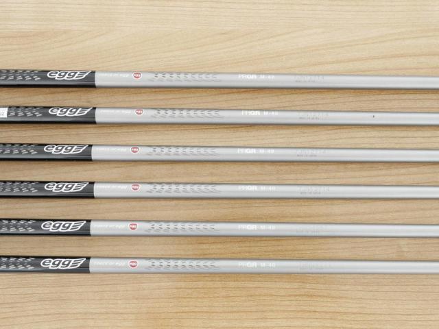 Iron set : PRGR : ชุดเหล็กกระเทย PRGR Egg PF Forged (รุ่นปี 2019 ตีง่ายและไกลมากๆ โกงสุดๆ) มีเหล็ก 7-Pw,Aw,As (6 ชิ้น) ก้านกราไฟต์ M-40 Flex SR