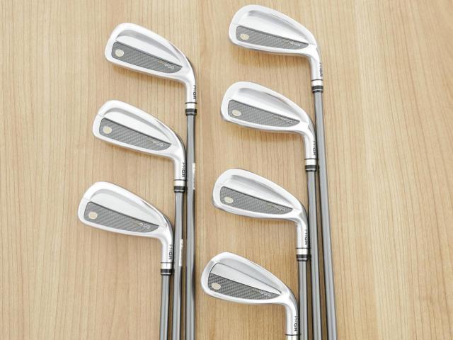 Iron set : PRGR : ชุดเหล็กกระเทย PRGR Super Egg Iron (รุ่นปี 2023 ตัวท๊อปสุด หน้าเด้งเกินกฏ ใช้แข่งไม่ได้ ตีไกลมากๆ) มีเหล็ก 6-Pw,Aw,As (7 ชิ้น) ก้านกราไฟต์ Flex S (M-43)
