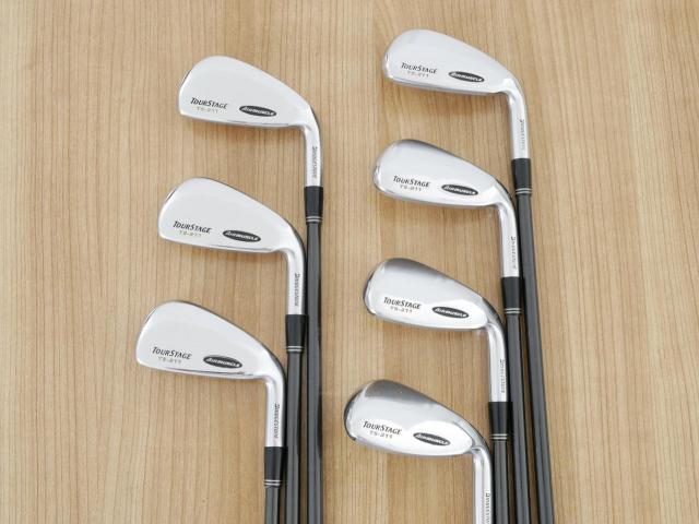Iron set : Tourstage : ชุดเหล็ก Tourstage TS-211 Airmuscle มีเหล็ก 4-Pw (7 ชิ้น) ก้านกราไฟต์ Flex S