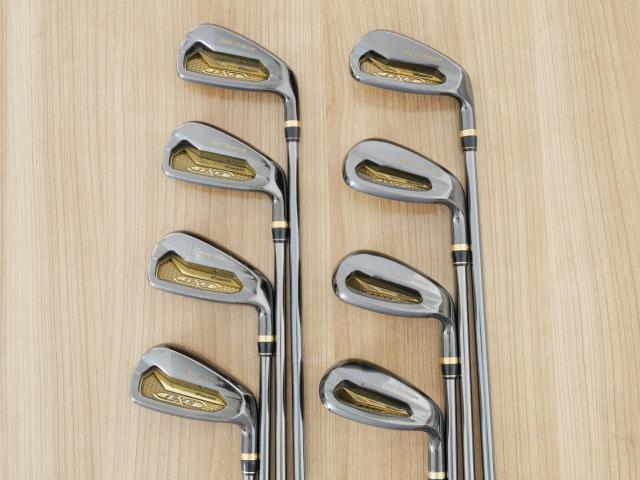 Iron set : Tourstage : ชุดเหล็ก Tourstage EXE Super Premium (ตัวท้อปสุด หน้าเด้ง) มีเหล็ก 5-Pw,Aw,Sw (8 ชิ้น) ก้านกราไฟต์ Flex R