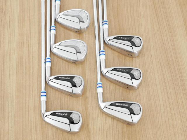 Iron set : Yamaha : ชุดเหล็ก Yamaha Inpres DriveStar Type D (รุ่นล่าสุด ออกปี 2024 ตีไกลที่สุด ไกลกว่าเหล็กทั่วไป 2 เบอร์ หน้าเด้งมากๆ) มีเหล็ก 6-Pw,Aw,As (7 ชิ้น) ก้านเหล็ก Dynamic Gold 85 S200