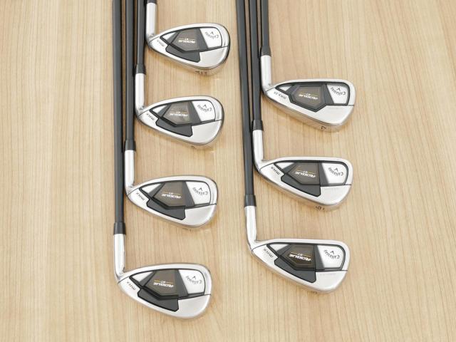 Iron set : Callaway : ชุดเหล็ก Callaway Rogue ST Max (ออกปี 2022 ตีง่าย ไกลมาก) มีเหล็ก 5-Pw,Aw (7 ชิ้น) ก้านกราไฟต์ Fujikura VENTUS 5 Flex R