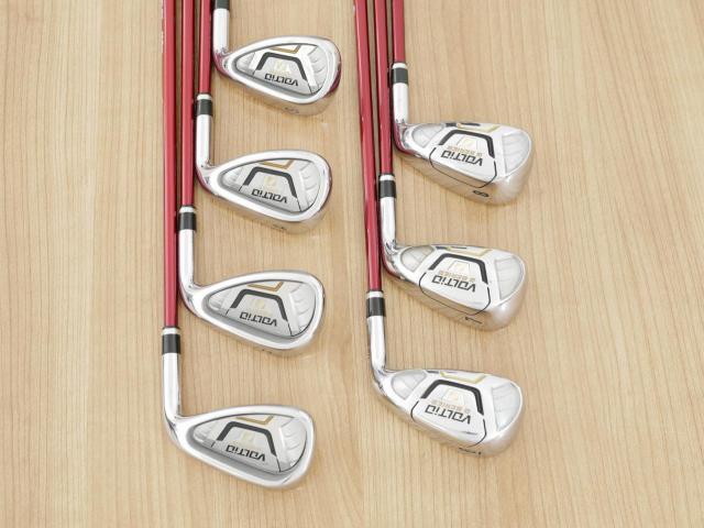 Iron set : Katana : ชุดเหล็ก Katana Voltio IV G Series I Silver (ปี 2017) มีเหล็ก 6-Pw,Aw,Sw (7 ชิ้น เหล็กยาวเป็นกระเทย) ก้านกราไฟต์ Fujikura Speeder 360 Flex R