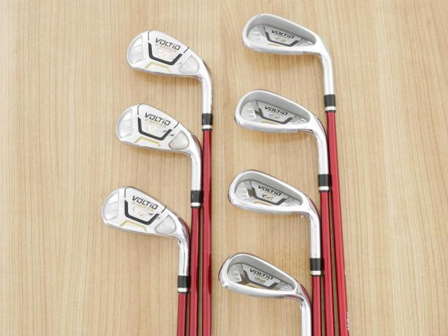 Iron set : Katana : ชุดเหล็ก Katana Voltio IV G Series I Silver (ปี 2017) มีเหล็ก 6-Pw,Aw,Sw (7 ชิ้น เหล็กยาวเป็นกระเทย) ก้านกราไฟต์ Fujikura Speeder 360 Flex R