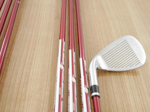 Iron set : Katana : ชุดเหล็ก Katana Voltio IV G Series I Silver (ปี 2017) มีเหล็ก 6-Pw,Aw,Sw (7 ชิ้น เหล็กยาวเป็นกระเทย) ก้านกราไฟต์ Fujikura Speeder 360 Flex R
