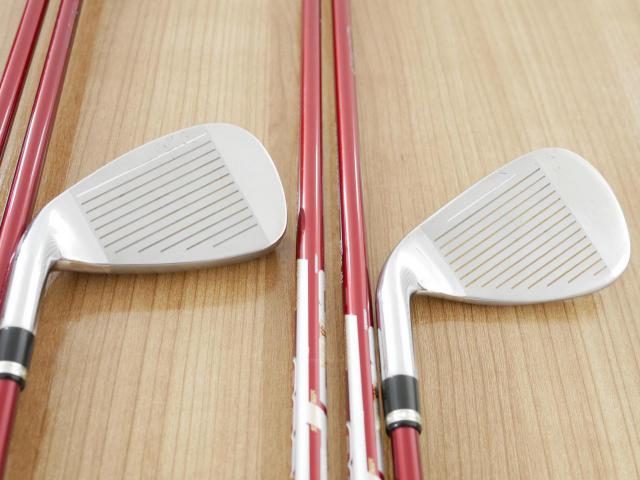 Iron set : Katana : ชุดเหล็ก Katana Voltio IV G Series I Silver (ปี 2017) มีเหล็ก 6-Pw,Aw,Sw (7 ชิ้น เหล็กยาวเป็นกระเทย) ก้านกราไฟต์ Fujikura Speeder 360 Flex R