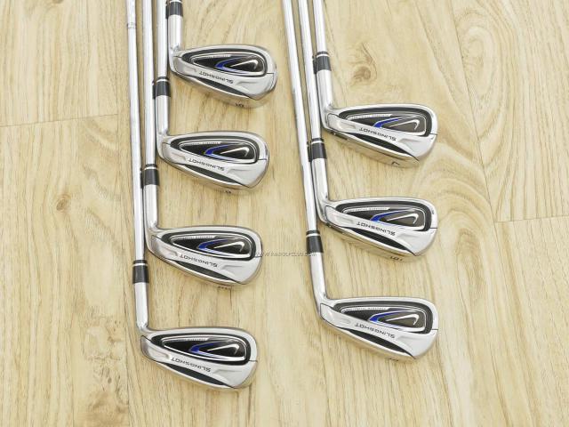 Iron set : Other Brand : ชุดเหล็ก Nike Slingshot (ใบใหญ่ ตีง่าย) มีเหล็ก 5-Pw,Sw (7 ชิ้น) ก้านเหล็ก Flex S