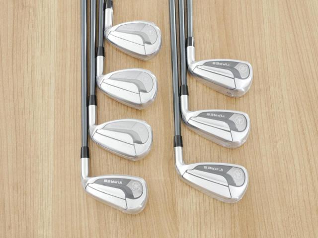 Iron set : Yamaha : **ของใหม่ ยังไม่แกะพลาสติก** ชุดเหล็ก Yamaha Inpres DriveStar Type D (รุ่นล่าสุด ออกปี 2024 ตีไกลที่สุด ไกลกว่าเหล็กทั่วไป 2 เบอร์ หน้าเด้งมากๆ) มีเหล็ก 7-Pw,Aw,As,Sw (7 ชิ้น) ก้านกราไฟต์ Fujikura Speeder NX M-425i Flex R