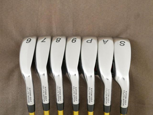 Iron set : Katana : ชุดเหล็ก Katana Sword ATC-589a (หน้าเด้ง) มีเหล็ก 6-Pw,Aw,Sw (7 ชิ้น) ก้านกราไฟต์ Fujikura Speeder 589 Flex R