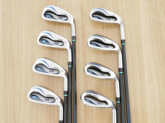 Iron set : Kasco : ชุดเหล็ก Kasco D-Max AR (ใบใหญ่หน้าเด้ง ไกล) มีเหล็ก 5-Pw,Aw,Sw (8 ชิ้น) ก้านกราไฟต์ Flex R
