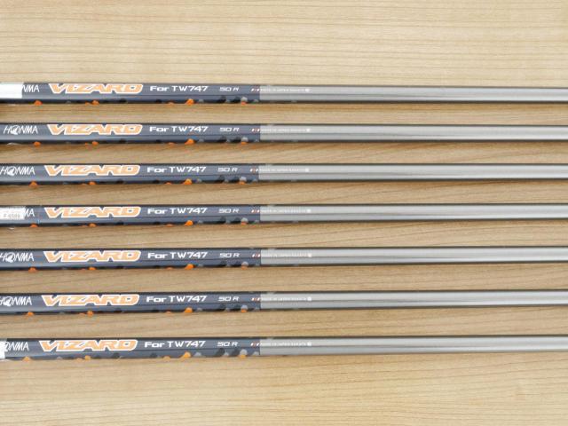 Iron set : Honma : ชุดเหล็ก Honma Tour World TW747P (รุ่นปี 2019) มีเหล็ก 5-11 (7 ชิ้น) ก้านกราไฟต์ Honma Vizard 50 Flex R
