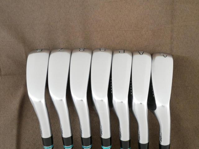 Iron set : PRGR : ชุดเหล็กกระเทย PRGR NEW Egg Forged (รุ่นปี 2020 ตีง่ายและไกลมากๆ เด้งสุดๆ COR 0.82) มีเหล็ก 6-Pw,Aw,As (7 ชิ้น) ก้านกราไฟต์ UST Mamiya ATTAS FF 85 Flex S