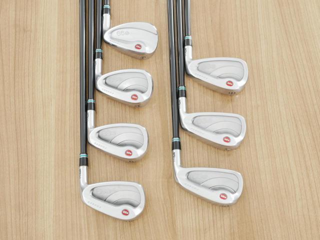 Iron set : PRGR : ชุดเหล็กกระเทย PRGR NEW Egg Forged (รุ่นปี 2020 ตีง่ายและไกลมากๆ เด้งสุดๆ COR 0.82) มีเหล็ก 6-Pw,Aw,As (7 ชิ้น) ก้านกราไฟต์ UST Mamiya ATTAS FF 85 Flex S