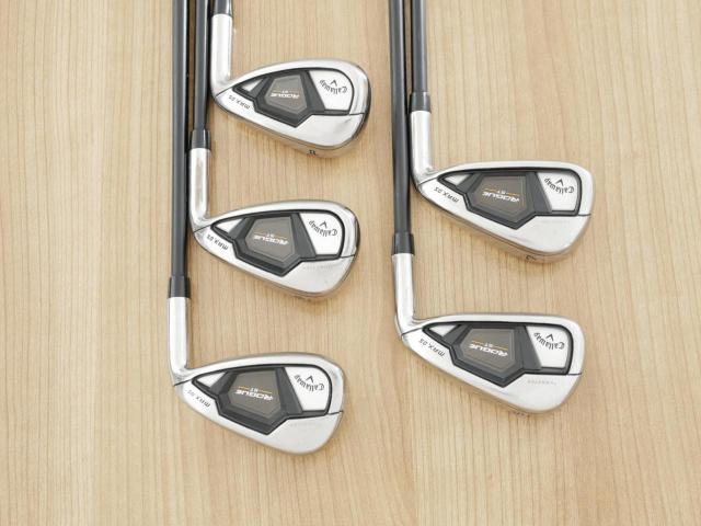 Iron set : Callaway : ชุดเหล็ก Callaway Rogue ST Max OS (ออกปี 2022 ตีง่ายสุดๆ ไกลสุดๆ) มีเหล็ก 6-Pw (5 ชิ้น) ก้านกราไฟต์ Fujikura VENTUS 5 Flex R