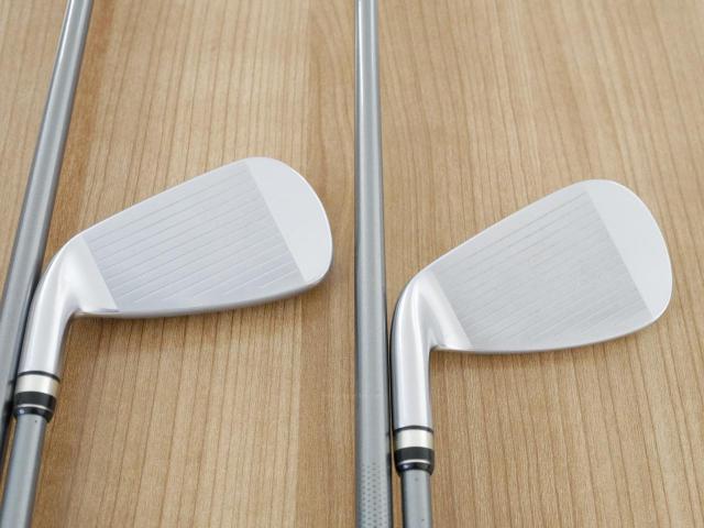 Iron set : PRGR : ชุดเหล็กกระเทย PRGR NEW Egg (ปี 2020 ตีง่ายและไกลมากๆ เด้งสุดๆ COR 0.82) มีเหล็ก 6-Pw,Aw (6 ชิ้น) ก้านกราไฟต์ M-37 Flex R