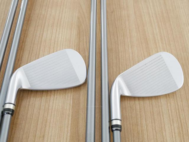 Iron set : PRGR : ชุดเหล็กกระเทย PRGR NEW Egg (ปี 2020 ตีง่ายและไกลมากๆ เด้งสุดๆ COR 0.82) มีเหล็ก 6-Pw,Aw (6 ชิ้น) ก้านกราไฟต์ M-37 Flex R
