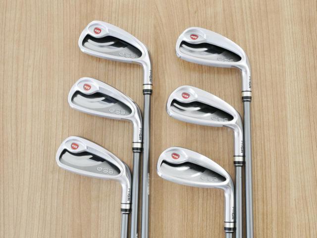 Iron set : PRGR : ชุดเหล็กกระเทย PRGR NEW Egg (ปี 2020 ตีง่ายและไกลมากๆ เด้งสุดๆ COR 0.82) มีเหล็ก 6-Pw,Aw (6 ชิ้น) ก้านกราไฟต์ M-37 Flex R