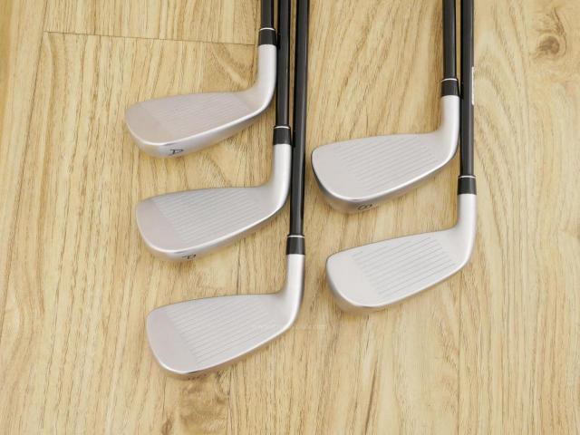 Iron set : PRGR : ชุดเหล็กกระเทย PRGR Super Egg Evolution (รุ่นล่าสุด ออกปี 2024 ตัวท๊อปสุด หน้าเด้งเกินกฏ ใช้แข่งไม่ได้ ตีไกลมากๆ) มีเหล็ก 7-Pw,Aw (5 ชิ้น) ก้านกราไฟต์ Flex R (M-37)