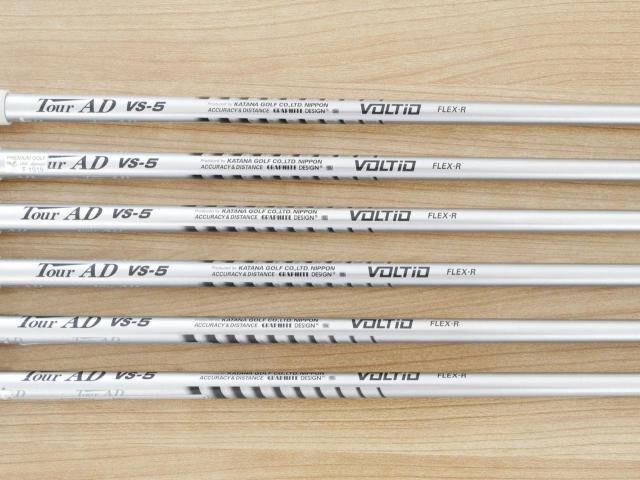 Iron set : Katana : ชุดเหล็กกระเทย Katana Voltio III G Series Hi (ตีง่าย ไกลมาก) มีเหล็ก 7-Pw,Aw,Sw (6 ชิ้น ระยะเทียบเท่า เหล็ก 6-Pw,Sw) ก้าน Tour AD VS-5 Flex R