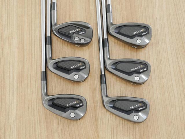 Iron set : Epon : ชุดเหล็ก EPON EF-02I Forged (ออกปี 2022 ใบใหญ่ ตีง่าย ไกล) มีเหล็ก 6-Pw,Aw (6 ชิ้น) สุดยอดก้าน Fujikura Diamond Speeder 10 Flex S