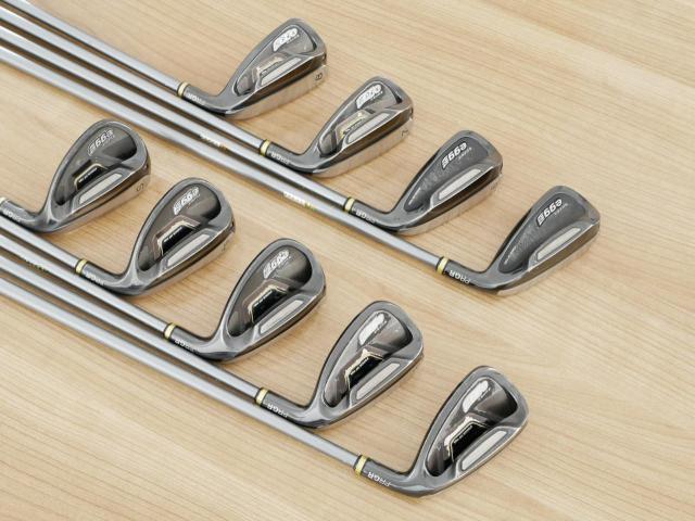 Iron set : PRGR : ชุดเหล็กกระเทย PRGR Super Egg Iron (ปี 2018 ตัวท๊อปสุด หน้าเด้งเกินกฏ ใช้แข่งไม่ได้ ตีไกมลมากๆ) มีเหล็ก 5-Pw,Aw,As,Sw (9 ชิ้น) ก้านกราไฟต์ Flex R (M-37)