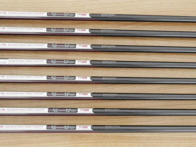 Iron set : PRGR : ชุดเหล็ก PRGR H/S 701 (หน้า Maraging เด้ง ไกล) มีเหล็ก 5-Pw,Aw,Sw (8 ชิ้น) ก้าน M-37 Flex R