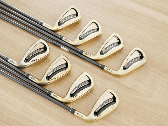 Iron set : PRGR : ชุดเหล็ก PRGR H/S 701 (หน้า Maraging เด้ง ไกล) มีเหล็ก 5-Pw,Aw,Sw (8 ชิ้น) ก้าน M-37 Flex R