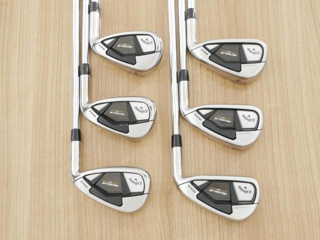 Iron set : Callaway : ชุดเหล็ก Callaway Rogue ST Max (ออกปี 2022 ตีง่าย ไกลมาก) มีเหล็ก 5-Pw (6 ชิ้น) ก้านเหล็ก NS Pro 750 NEO Flex S