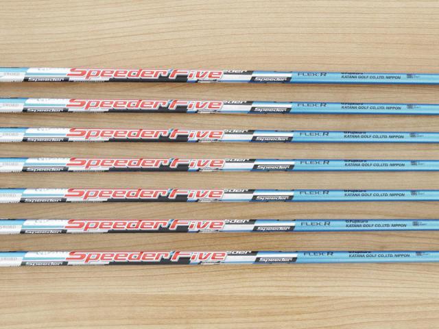 Iron set : Katana : ชุดเหล็ก Katana Sword GS-7 (หน้าเด้ง) มีเหล็ก 6-Pw,Aw,Sw (7 ชิ้น) ก้านกราไฟต์ Fujikura Speeder Five Flex R