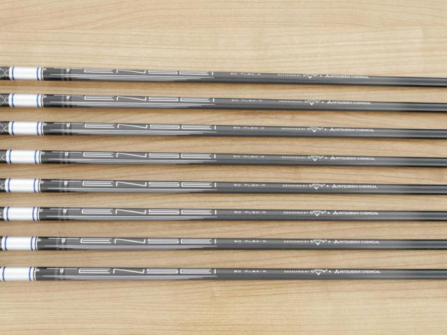 Iron set : Callaway : ชุดเหล็ก Callaway Paradym Ai Smoke HL (ออกปี 2024 ตีง่ายมาก ไกล Japan Spec.) มีเหล็ก 6-Pw,Aw,Gw,Sw (8 ชิ้น) ก้านกราไฟต์ Mitsubishi TENSEI 50 Flex R