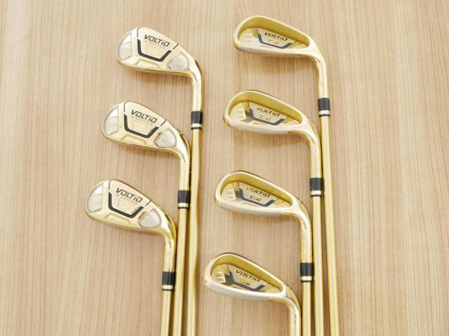 Iron set : Katana : ชุดเหล็ก Katana Voltio IV G Series I Gold (ออกปี 2016) มีเหล็ก 6-Pw,Aw,Sw (ครบเซ็ต 7 ชิ้น เหล็กยาวเป็นกระเทย) ก้านกราไฟต์ Tour AD 400 Flex R