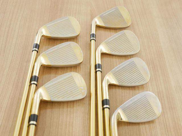 Iron set : Katana : ชุดเหล็ก Katana Voltio IV G Series I Gold (ออกปี 2016) มีเหล็ก 6-Pw,Aw,Sw (ครบเซ็ต 7 ชิ้น เหล็กยาวเป็นกระเทย) ก้านกราไฟต์ Tour AD 400 Flex R