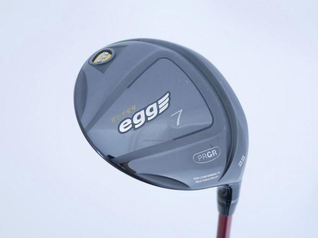 Fairway Wood : PRGR : หัวไม้ 7 PRGR Super Egg (หน้าเด้งเกินกฏ COR 0.84 ปี 2018 หายากมาก) Loft 22 ก้าน Fujikura Speeder Evolution III FW 50 Flex SR