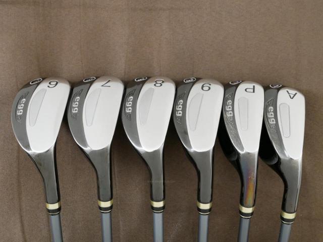 Iron set : PRGR : ชุดเหล็กกระเทย PRGR Egg II (ตีง่ายและไกลมาก)  มีเหล็ก 6-Pw,Aw (6 ชิ้น) ก้านกราไฟต์ Flex R (M-37)