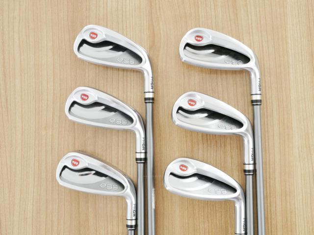 Iron set : PRGR : ชุดเหล็กกระเทย PRGR NEW Egg (ปี 2020 ตีง่ายและไกลมากๆ เด้งสุดๆ COR 0.82) มีเหล็ก 6-Pw,Aw (6 ชิ้น) ก้านกราไฟต์ M-37 Flex R