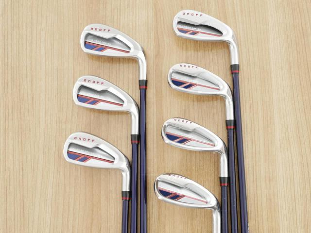 Iron set : Daiwa : ชุดเหล็ก Daiwa OnOff AKA (ออกปี 2021 หน้าเด้ง Maraging ยืดยุบได้ ตีง่าย นุ่ม ไกลมากๆ) มีเหล็ก 6-Pw,Aw,Sw (7 ชิ้น) ก้านกราไฟต์ Flex R