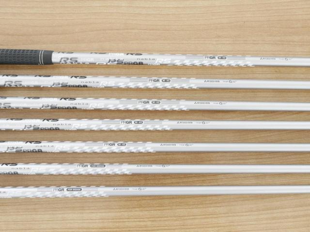 Iron set : PRGR : ชุดเหล็ก PRGR ID Nabla RS Titan Face (ปี 2015 หน้าเด้ง ตีไกล) มีเหล็ก 6-Pw,Aw,Sw (7 ชิ้น) ก้านกราไฟต์ Mitsubishi Rayon M-40 (Flex SR)