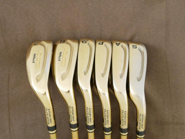 Iron set : Katana : ชุดเหล็ก Katana Voltio NINJA 880Hi Gold (รุ่นท็อปสุด ปี 2018 ตีง่าย ไกล สวยมากๆ) มีเหล็ก 7-Pw,Aw,Sw (6 ชิ้น) ก้านกราไฟต์ Fujikura Speeder 361 Flex R