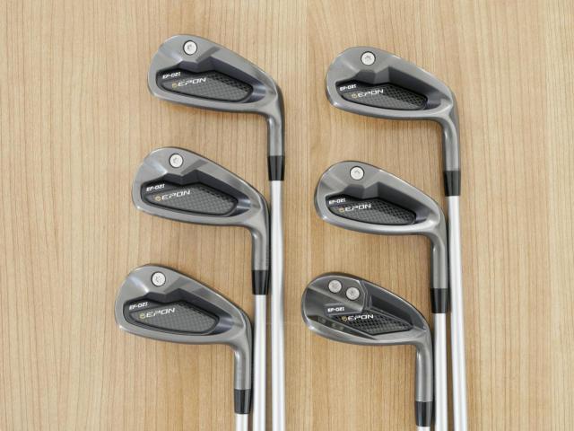 Iron set : Epon : ชุดเหล็ก EPON EF-02I Forged (ออกปี 2022 ใบใหญ่ ตีง่าย ไกล) มีเหล็ก 6-Pw,Aw (6 ชิ้น) ก้านกราไฟต์ Fujikura MCI 60 Flex R