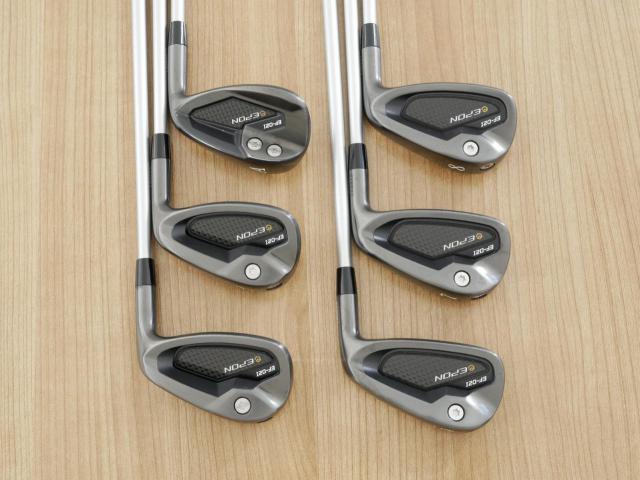 Iron set : Epon : ชุดเหล็ก EPON EF-02I Forged (ออกปี 2022 ใบใหญ่ ตีง่าย ไกล) มีเหล็ก 6-Pw,Aw (6 ชิ้น) ก้านกราไฟต์ Fujikura MCI 60 Flex R